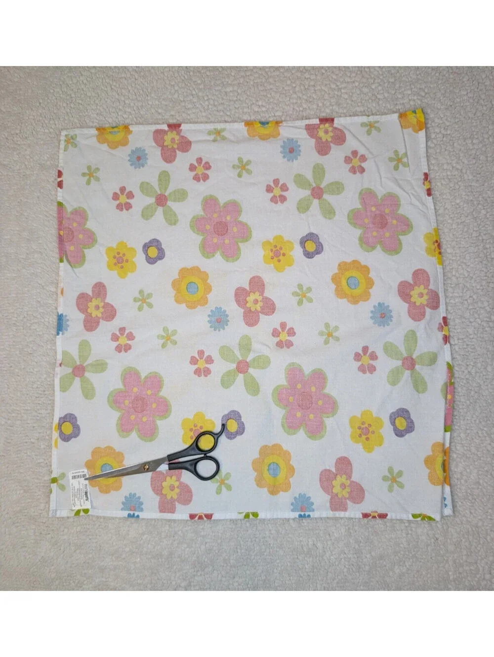 Pier 1 Imports Lot of 6 Cotton Napkins Neon Flowers Approx 19x19 inches